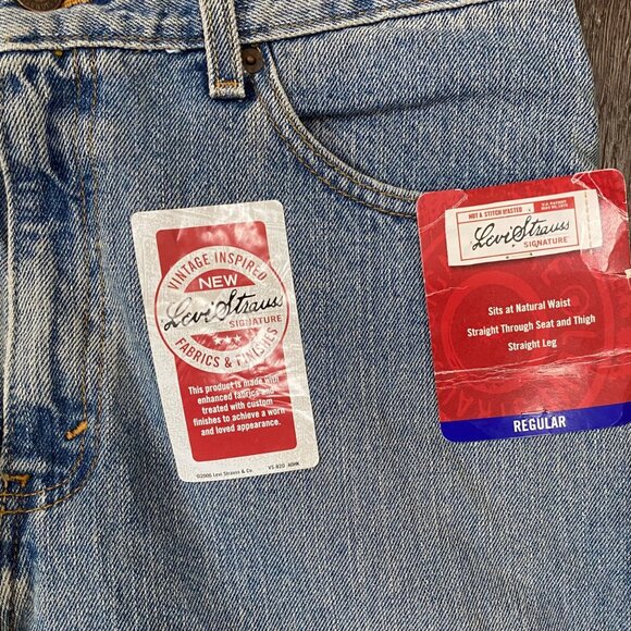 Levis Strauss Vintage-Inspired Regular Fit Jeans 34x36 Straight Leg Denim NWT - Picture 3 of 8